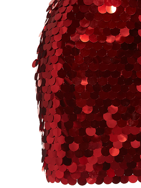 Red Sequined Mini Skirt, 4