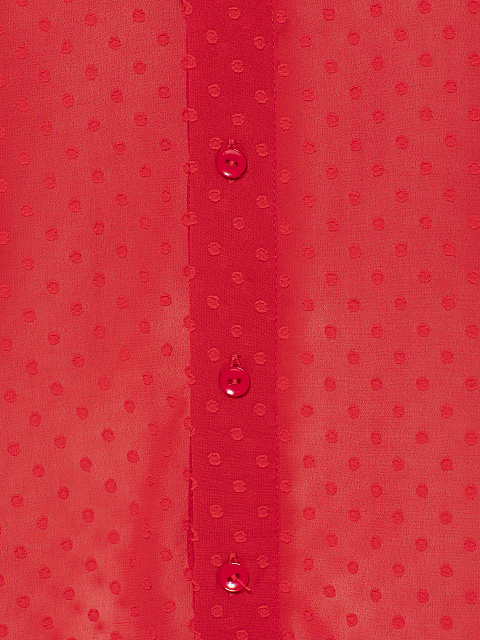 Red Polka Dot Chiffon Blouse, 4