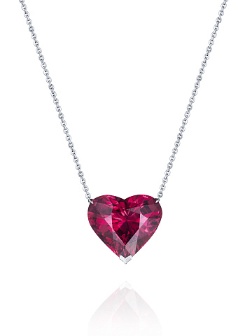 Necklace with heart-cut tourmaline, 1