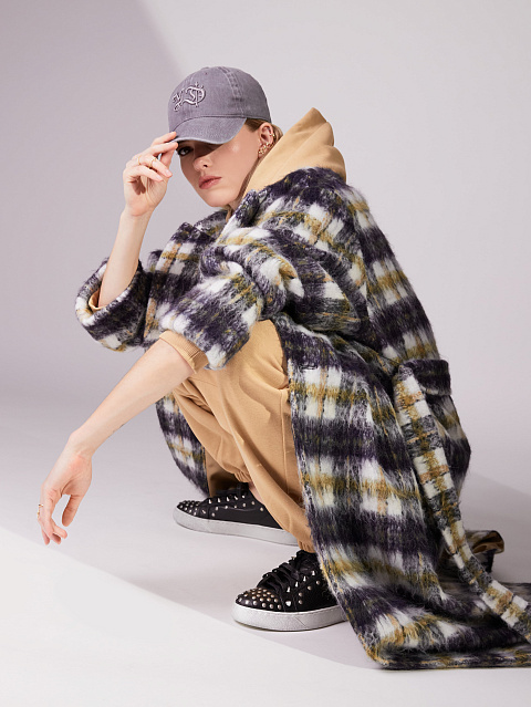 Dragons Embroidered Brown Jersey Suit, 5