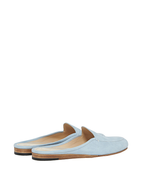 Light Blue Suede Mules, 3
