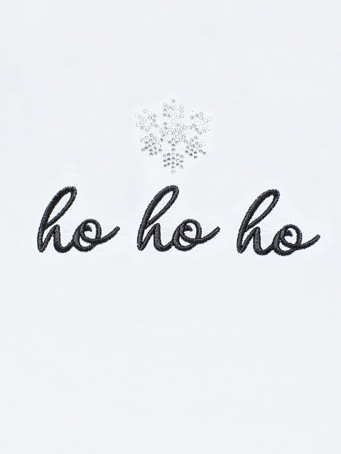 White cotton T–shirt with embroidery and rhinestones, 4