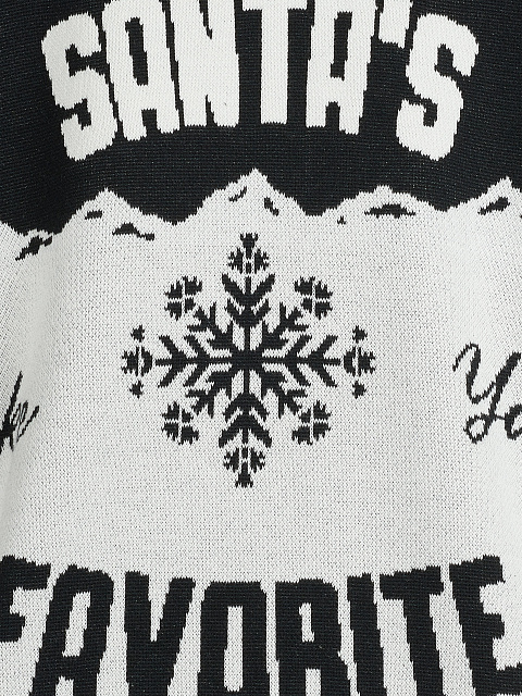 Black & White Santa's Favorite Sweater, 4
