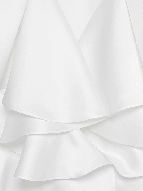 White Organza Top With Ruffles, 4