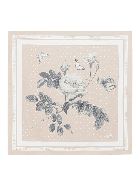 Beige Crush print scarf, 1