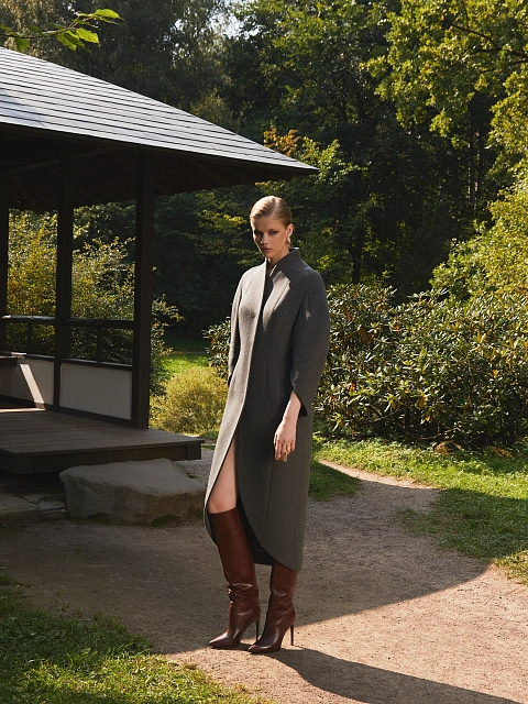 Brown Leather Stiletto Boots, 5