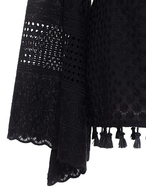 Black Cotton Lace Blouse, 3