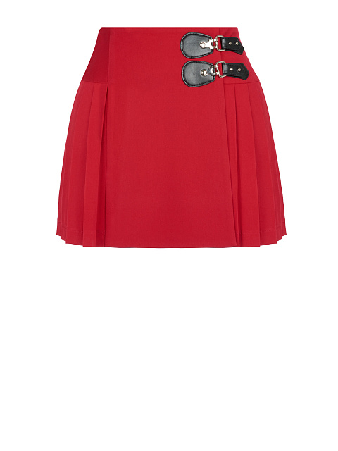 Red Pleated Mini Skirt, 1 Red Pleated Mini Skirt, 1