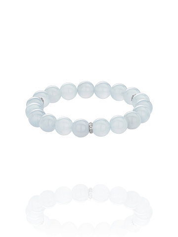 Bracelet with aquamarine beads and topazes, 1