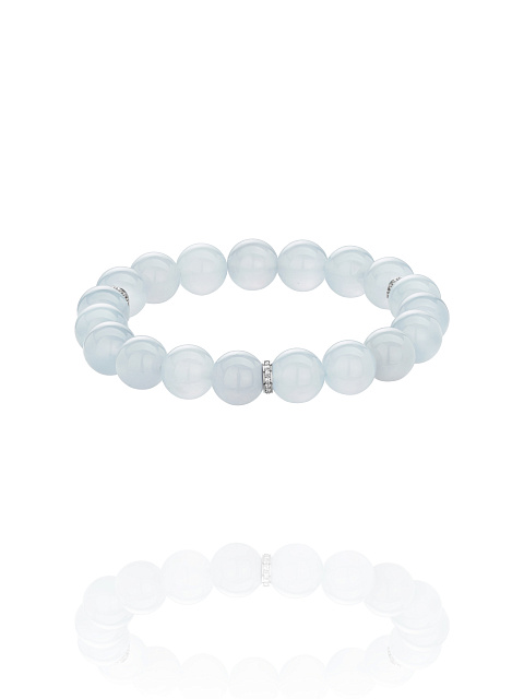 Bracelet with aquamarine beads and topazes, 1
