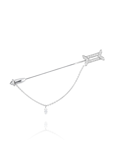 White Gold & Diamonds "Gemini" Brooch, 1