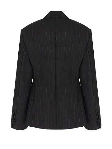 Black pinstripe blazer, 2