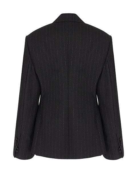 Black pinstripe blazer, 2