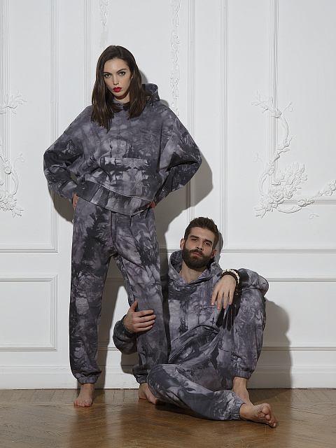 Grey Tie-Dye Jersey Suit, 4