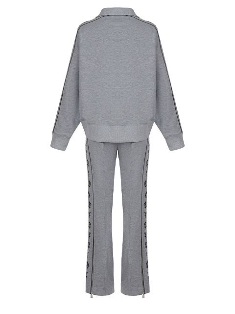 Grey Embroidered Jersey Suit, 2