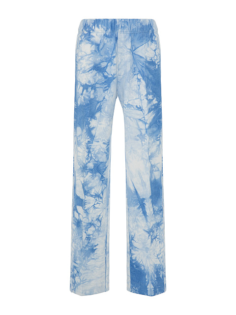Light blue tie-dye tracksuit with cropped sweatshirt and cornflower embroidery, 3