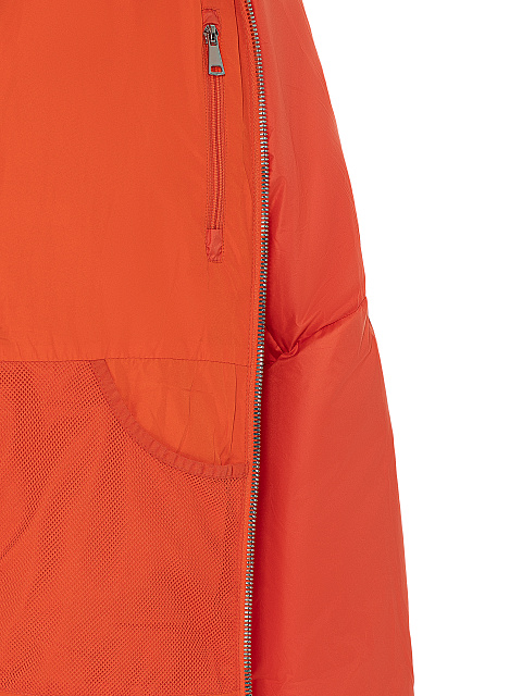 Red Unisex Hooded Puffer Jacket, 5