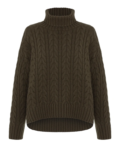 Green cashmere sweater with turtleneck, 1 Green cashmere sweater with turtleneck, 1