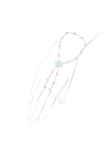 Slave bracelet in white gold with chalcedony, sapphires and diamonds, 1