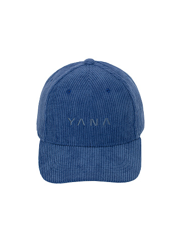 Blue corduroy cap with Yana embroidery, 2