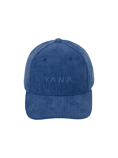 Blue corduroy cap with Yana embroidery, 2 Blue corduroy cap with Yana embroidery, 2