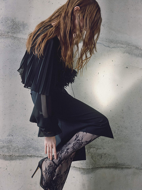 Black chiffon blouse, 3 Black chiffon blouse, 3