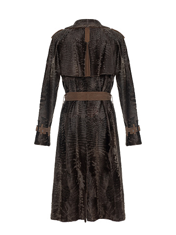 Brown Caracul Trench Coat, 2