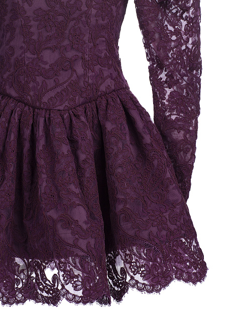 Purple Corded Lace Mini Dress, 3 Purple Corded Lace Mini Dress, 3