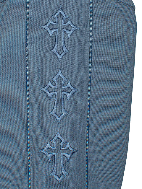 Blue Jersey Set With Cross Embroidery, 5 Blue Jersey Set With Cross Embroidery, 5