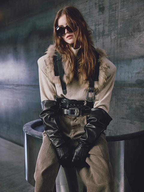 Lambskin leather gloves, 2 Lambskin leather gloves, 2