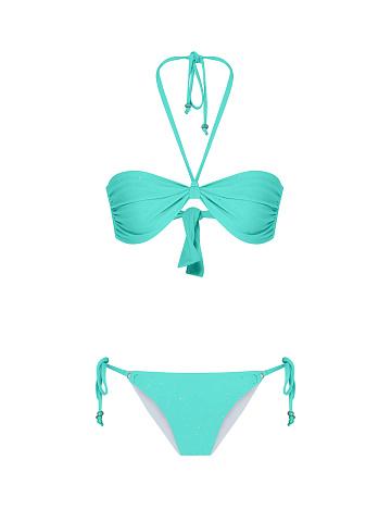 Mint swimsuit with rhinestones, 1