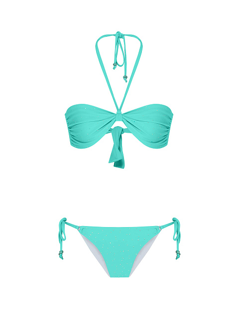 Mint swimsuit with rhinestones, 1