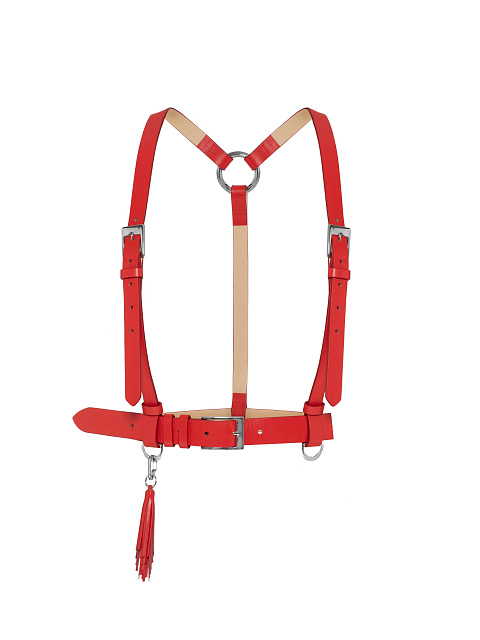 Red leather harness belt, 1