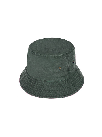 Green Embroidered Cotton Bucket Hat, 2
