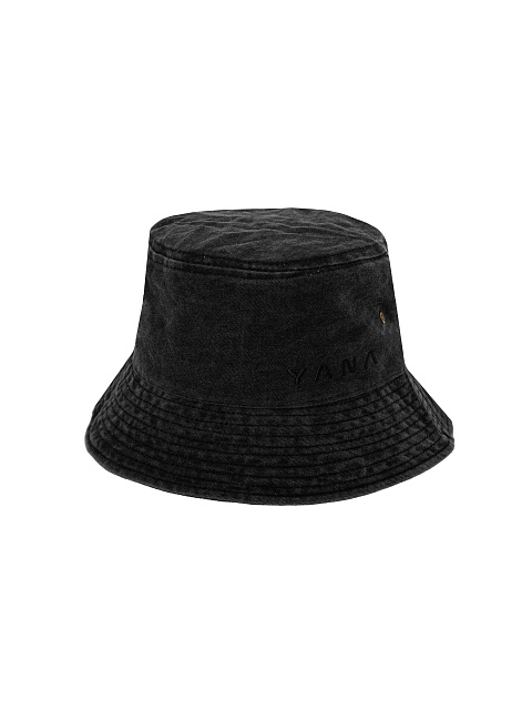 Black Cotton "Yana" Bucket Hat, 1 Black Cotton "Yana" Bucket Hat, 1