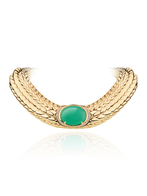 Necklace with chrysoprase, 1 Necklace with chrysoprase, 1