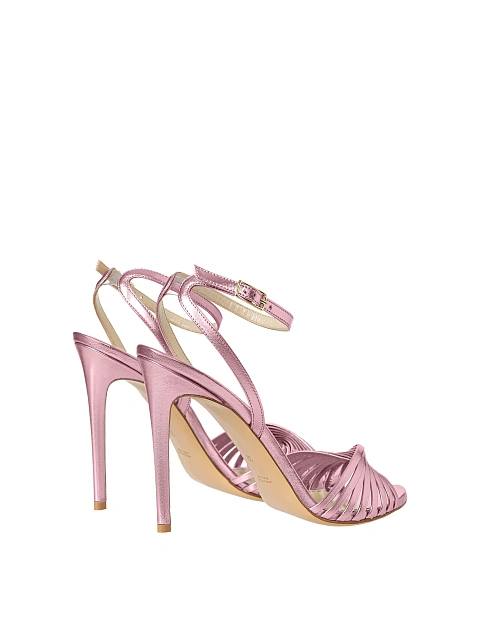 Pink leather sandals, 3 Pink leather sandals, 3