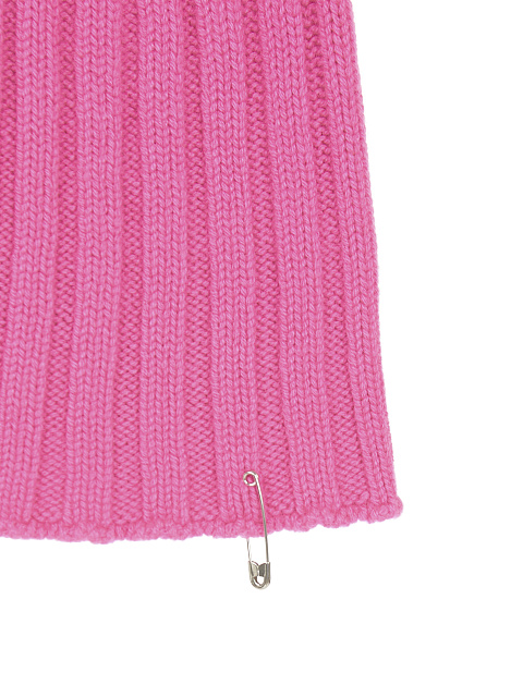 Hot Pink Cashmere Safety Pin Beanie, 2