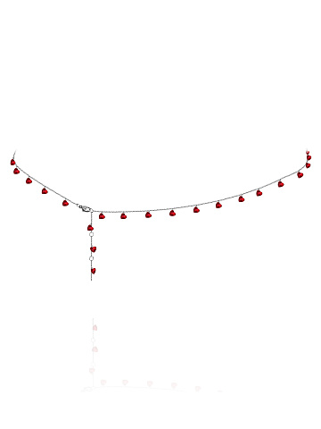 Red Cubic Zirkonia & Silver Body Chain, 1
