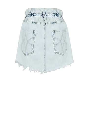 Light Blue Denim Mini Skirt, 2