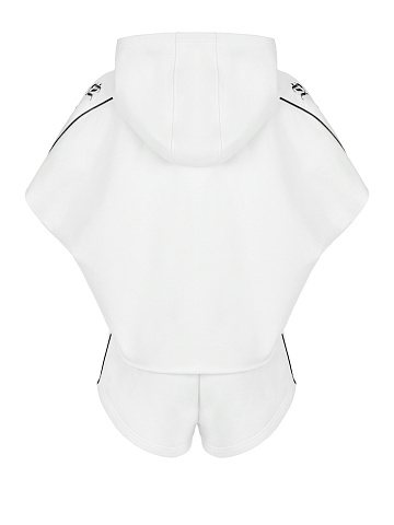 White & Black Embroidery Jersey Set, 2