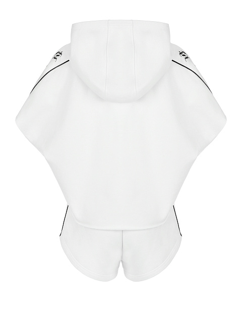 White & Black Embroidery Jersey Set, 2