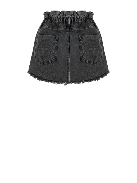 Dark Gray Denim Miniskirt With Holes, 2 Dark Gray Denim Miniskirt With Holes, 2