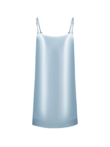 Light blue satin mini dress, 2