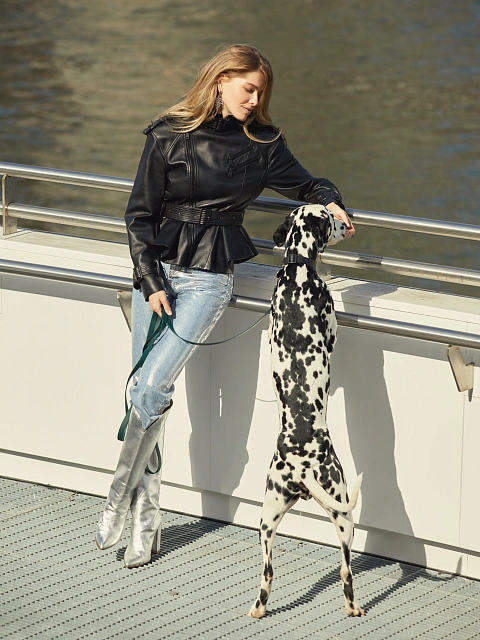 Silver Plated Light Blue Straight Leg Jeans, 7