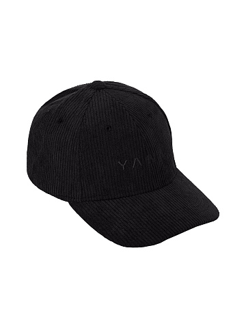 Black corduroy cap with Yana embroidery, 1