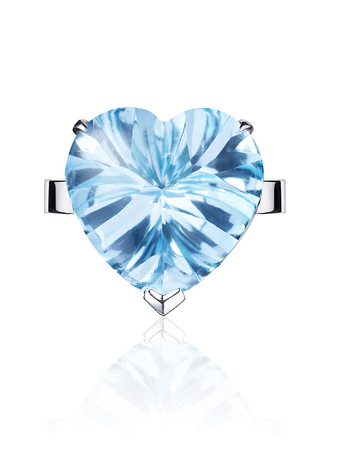 Heart Topaz & White Gold & Ring, 2