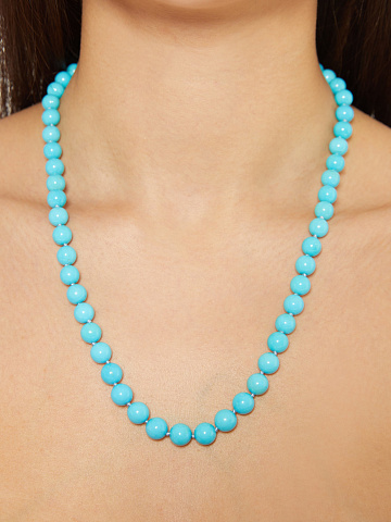 White gold necklace with turquoise, 2