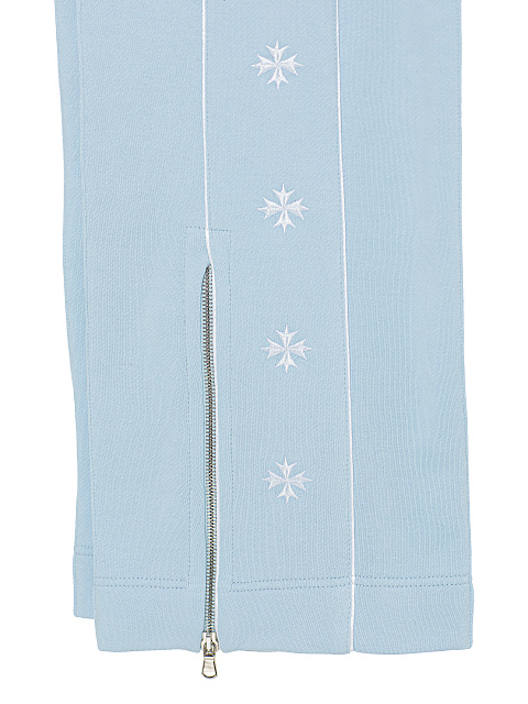 Blue tracksuit with cropped sweatshirt and cornflower embroidery, 5 Blue tracksuit with cropped sweatshirt and cornflower embroidery, 5