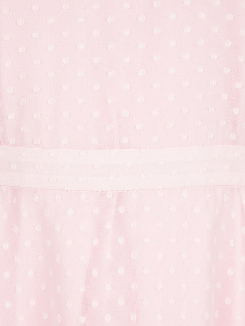 Pink Polka Dot Chiffon Midi Dress, 3 Pink Polka Dot Chiffon Midi Dress, 3